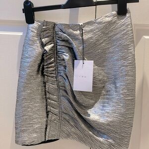 IRO … brand new..,Metallic silver mini Skirt